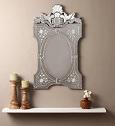 Handmade Crown Wall Mirror Wall Mount Round Glass Mirror